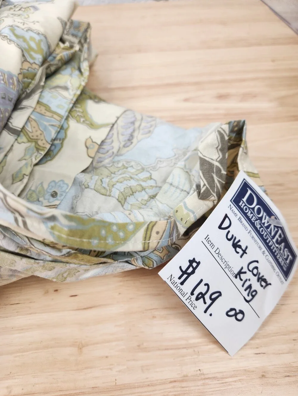 Pottery Barn Brigitte King Duvet Cottagecore Paisley Floral 100% Cotton NOS